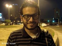 Sherif Alaa Abdel Azim auf dem Tahrir-Platz in Kairo (Foto: DW)