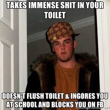 Takes immense shit in your toilet Doesn&#39;t flush toilet &amp; ingores ... via Relatably.com