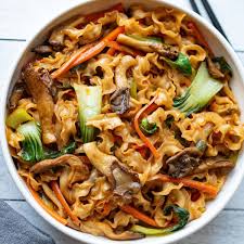 Oyster Mushroom Noodle Stir-Fry - Cooking For Peanuts