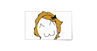 Derpina - blond hair, ribbon - meme rectangular sticker | Zazzle via Relatably.com