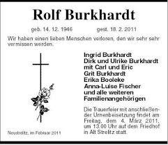 Rolf Burkhardt | Nordkurier Anzeigen