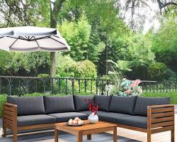 Image of Wooden Patio Furniture