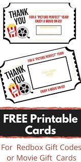 Movie & Redbox Gift Card Printable - FREE! - Thrifty NW Mom