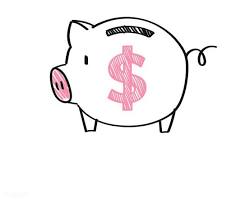 piggy bank with a dollar sign on it