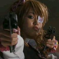 One-eyed Schoolgirl (Misaki Momose) - One-eyed Schoolgirl is awesome, and the coolest villain in this piece. Her bladed twin-guns of death combined with her ... - cast_gothiclolitapsycho04