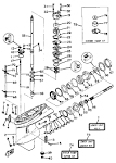 Yamaha 8 hp Gearcase Exploded View - m