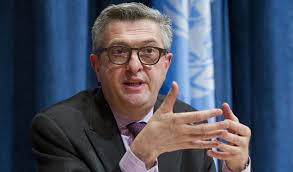 Commissioner-General of the UN Relief and Works Agency for Palestine Refugees in the Near East (UNRWA) Filippo Grandi briefs reporters. - 544537-filippograndi