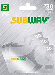 Subway MP Gift Card $30 : Gift Cards - Amazon.com