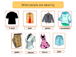 Resultat d'imatges de clothes vocabulary