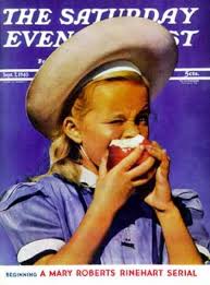 Saturday Evening Post - 1940-09-07: Girl Eating an Apple (Werner 1940-09-07: Girl Eating an Apple (Werner Stoy) via | ©SEPS | buy on eBay | add - 934-1