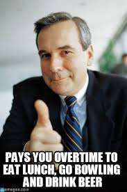 I Love Quarterly Meetings - Good Guy Boss meme on Memegen via Relatably.com