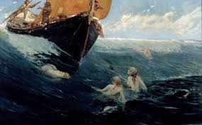 The Mermaid\u0026#39;s Rock, 1894 (oil on canvas) - Edward Matthew Hale als ... - the_mermaids_rock_1894_oil_on__hi