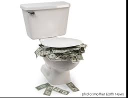 Image result for old, money wasting toilet