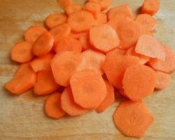 Zanahorias cortadas en rodajas