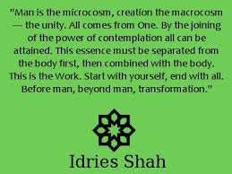 Sufism Man is the microcosm, creation the macrocosm... | Idries ... via Relatably.com