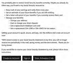 my Social Security: How To Create An Online Account