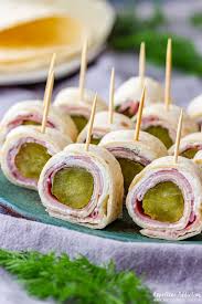 Ham and Pickle Roll Ups Recipe - Appetizer Addiction