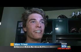 Max Fried in a post-game interview (WANE-TV, Fort Wayne). Help keep Jewish Baseball News free! Use our Amazon.com link - fried-nono