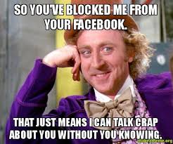 So you&#39;ve blocked me from your facebook. That just means I can ... via Relatably.com