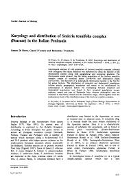 (PDF) Karyology and distribution of Sesleria tenuifolia complex ...