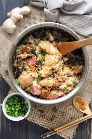 Rice Cooker Chicken and Mushroom Rice | Wok and Kin