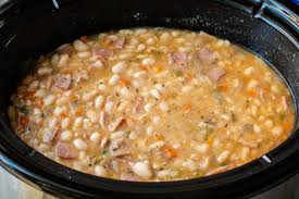 Slow Cooker Ham and Beans - The Magical Slow Cooker