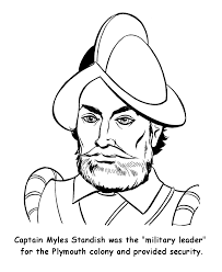 Bible Printables: The First Thanksgiving Coloring pages - Captain Myles Standish - thanksgiving-003