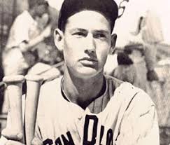 The Splendid Splinter Ted Williams first honed his unique batting skills as a Minor Leaguer with the San Diego Padres in 1935. (Pacific Coast League) - williams
