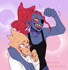 Gay fish and less gay but still somewhat gay lizard | Undertale ... via Relatably.com