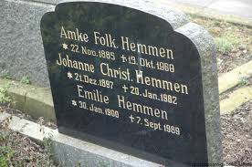 Grab von Johanne Christine Hemmen (21.12.1897-20.01.1982 ...