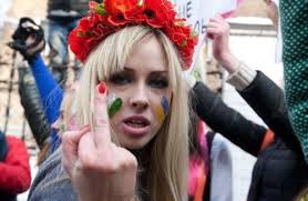 Anti-Berlusconi Demonstration with underwear by Femen | Verybadfrog.com - large