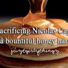 Sacrificing Nicolas Cage For A Bountiful Honey Harvest by ... via Relatably.com