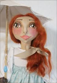 It is sewn to her blouse as well &amp; is not removable. AprilMayTorso. April&#39;s red hair is 100% mohair. It&#39;s been applied with light glue &amp; needle-felting. - AprilMayTorso_thumb