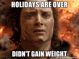 Holidays are over Didn&#39;t gain weight - Frodo | Meme Generator via Relatably.com