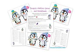 Free Penguin Addition Games and Worksheets - Homeschool Den