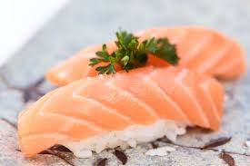 Salmon Sushi with Truffle Oil and Sea Salt #sushi #nigiri #rice ...