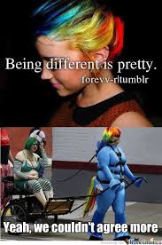 Being Different Is Pretty by kinsha - Meme Center via Relatably.com