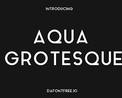 Image of Font Aqua Grotesque