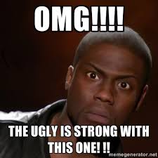 OMG!!!! The UGLY is strong with this One! !! - kevin hart nigga ... via Relatably.com