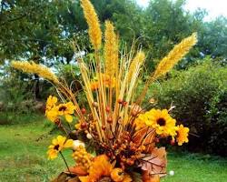 Fall flowers thanksgiving decoration