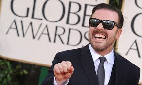 Ricky Gervais during last month&#39;s incendiary Golden Globes appearance. Photograph: Lionel Hahn/ABACA USA/Empics Entertainment - Ricky-Gervais-during-last-007