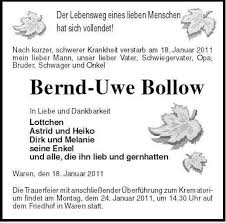 Bernd-Uwe Bollow-Waren, den 18 | Nordkurier Anzeigen