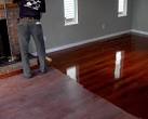 Restaining wood floors