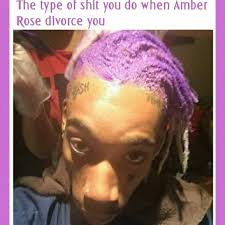 Fans Provide Funny Memes After Wiz Khalifa Dyes Hair Purple via Relatably.com