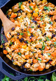 Mexican Chicken, Sweet Potato and Black Bean Skillet - Recipe ...