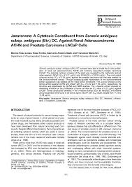(PDF) Jacaranone: A cytotoxic constituent from Senecio ambiguus ...
