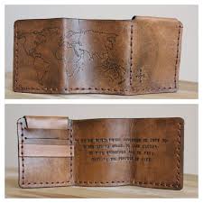 Walter Mitty Life Motto World Map Leather Wallet - Compass Rose ... via Relatably.com