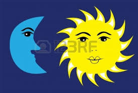 Illustration - Wedding with Sun and Moon - color illustration. - 10307537-vector-sun-and-moon