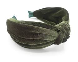VeryShine Velvet Knot Headband Green