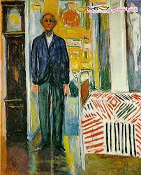 Αποτέλεσμα εικόνας για Munch self portrait between clock and bed